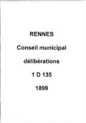 1044 vues - Délibérations du conseil municipal (1899) (ouvre la visionneuse)