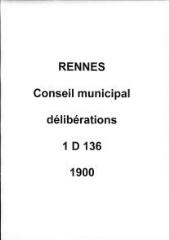 785 vues - Délibérations du conseil municipal (1900). (ouvre la visionneuse)