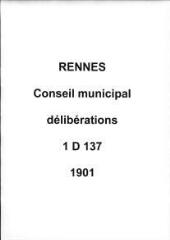 1047 vues - Délibérations du conseil municipal (1901). (ouvre la visionneuse)