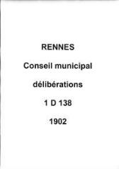 772 vues - Délibérations du conseil municipal (1902) (ouvre la visionneuse)