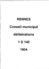 686 vues - Délibérations du conseil municipal (1904). (ouvre la visionneuse)
