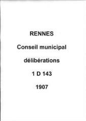 795 vues - Délibérations du conseil municipal (1907). (ouvre la visionneuse)