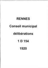 697 vues - Délibérations du conseil municipal (1920). (ouvre la visionneuse)