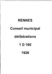 793 vues - Délibérations du conseil municipal (1926). (ouvre la visionneuse)