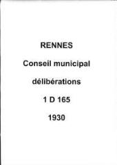 954 vues - Délibérations du conseil municipal (1930). (ouvre la visionneuse)