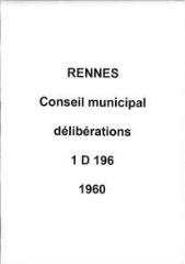 528 vues - Délibérations du conseil municipal (1960). (ouvre la visionneuse)
