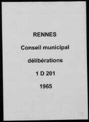 1334 vues - Délibérations du conseil municipal (1965). (ouvre la visionneuse)