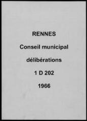 1130 vues - Délibérations du conseil municipal (1966). (ouvre la visionneuse)