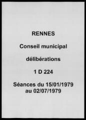 1028 vues - Délibérations du conseil municipal (janvier - juillet 1979). (ouvre la visionneuse)