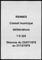 945 vues - Délibérations du conseil municipal (juillet - décembre 1979). (ouvre la visionneuse)