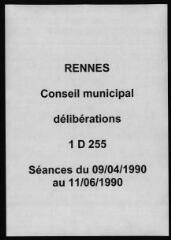 651 vues - Délibérations du conseil municipal (avril - juin 1990). (ouvre la visionneuse)