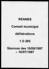 791 vues - Délibérations du conseil municipal (juin - juillet 1997). (ouvre la visionneuse)
