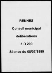 354 vues - Délibérations du conseil municipal (juillet 1999) (ouvre la visionneuse)