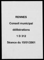 232 vues - Délibérations du conseil municipal (janvier 2001). (ouvre la visionneuse)