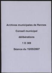 329 vues - Délibérations du conseil municipal, séance du 14/05/2007. (ouvre la visionneuse)