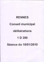 286 vues - Délibérations du conseil municipal, séance du 18/01/2010. (ouvre la visionneuse)