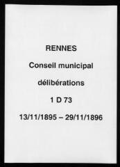 129 vues - Délibérations du conseil municipal (décembre 1896 / octobre 1897). (ouvre la visionneuse)