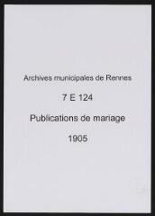 462 vues  - Registre des publications de mariage (1905) (ouvre la visionneuse)