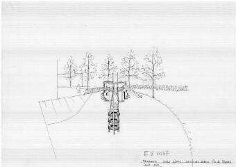 1 vue - Lié à 1875 W 5 - Esquisse en noir et blanc n° EV_0137 de la maternelle Jules-Isaac, cour sud, n°3. (ouvre la visionneuse)