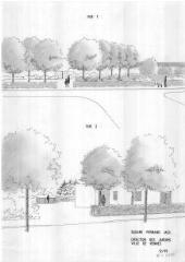 1 vue - Lié à 1875 W 36 - Esquisse en noir et blanc n° EV_0673 du square Fernand-Jacq, vues n° 1 et n° 2. (ouvre la visionneuse)