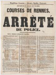 1 vue - 3F42 - Courses de Rennes, arrêté de police (ouvre la visionneuse)