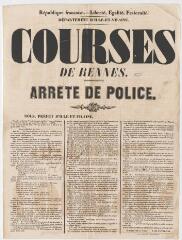 1 vue - 3F42 - Courses de Rennes, arrêté de police * (ouvre la visionneuse)