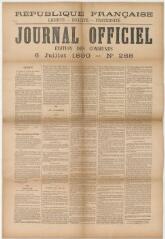 1 vue - I98bis - Journal officiel, édition des communes, 6 juillet 1890 (ouvre la visionneuse)