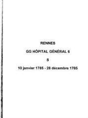 10 vues  - Hôpital général, sépultures (10/01/1785 - 28/12/1785). (ouvre la visionneuse)