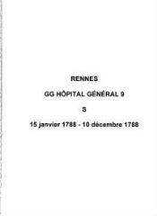 13 vues  - Hôpital général, sépultures (15/01/1788 - 10/12/1788). (ouvre la visionneuse)