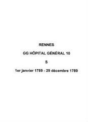 12 vues  - Hôpital général, sépultures (01/01/1789 - 29/12/1789). (ouvre la visionneuse)