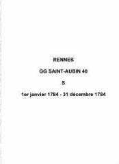 11 vues  - Paroisse Saint-Aubin, sépultures (01/01/1784 - 31/12/1784). (ouvre la visionneuse)