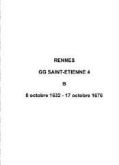 356 vues  - Paroisse Saint-Etienne, baptêmes (08/10/1632 - 17/10/1676). (ouvre la visionneuse)