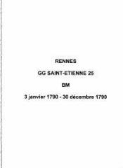 58 vues  - Paroisse Saint-Etienne, baptêmes et mariages (03/01/1790 - 30/12/1790). (ouvre la visionneuse)