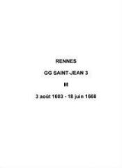 202 vues  - Paroisse Saint-Jean, mariages (03/08/1603 - 18/06/1668). (ouvre la visionneuse)