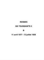 387 vues  - Paroisse Toussaints, baptêmes (11/04/1577 - 13/07/1608). (ouvre la visionneuse)