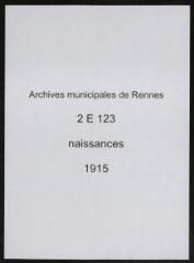 285 vues  dont 1 indexée - Registre des naissances (1915). (ouvre la visionneuse)