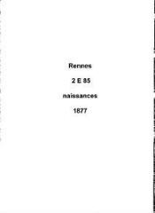 298 vues  dont 271 indexées - Registre des naissances (1877). (ouvre la visionneuse)