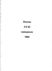 320 vues  dont 1 indexée - Registre des naissances (1884). (ouvre la visionneuse)