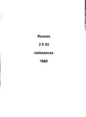 306 vues  dont 2 indexées - Registre des naissances (1885). (ouvre la visionneuse)