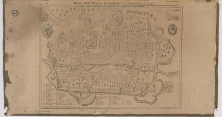 1 vue  - Plan en noir et blanc de \'Rennes, ville capitale de Bretagne et siège du Parlement 1616\'. (ouvre la visionneuse)