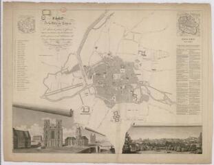 1 vue  - Plan en noir et blanc de la ville d\'après le plan officiel approuvé par ordonnance royale du 22 avril 1827 sous l\'administration de M. de Lorgeril, dessiné et gravé par Ad. Periaux, architecte à Paris en 1829. (ouvre la visionneuse)