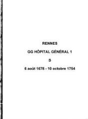 294 vues  - Hôpital général, sépultures (06/08/1678 - 10/10/1754). (ouvre la visionneuse)