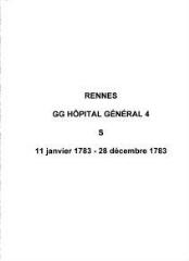 9 vues  - Hôpital général, sépultures (11/01/1783 - 28/12/1783). (ouvre la visionneuse)
