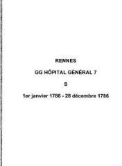 9 vues  - Hôpital général, sépultures (01/01/1786 - 28/12/1786). (ouvre la visionneuse)