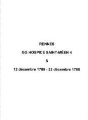 7 vues  - Hospice Saint-Méen, sépultures (12/12/1785 - 22/12/1788). (ouvre la visionneuse)