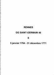 191 vues  - Paroisse Saint-Germain, sépultures (05/01/1764 - 31/12/1771). (ouvre la visionneuse)