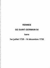 186 vues  - Paroisse Saint-Germain, bans de mariages (01/07/1725 - 14/12/1735). (ouvre la visionneuse)