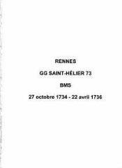 32 vues  - Paroisse Saint-Hélier, baptêmes, mariages et sépultures (27/10/1734 - 22/04/1736). (ouvre la visionneuse)