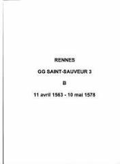 126 vues  - Paroisse Saint-Sauveur, baptêmes (11/04/1563 - 10/05/1578). (ouvre la visionneuse)