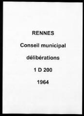 602 vues - Délibérations du conseil municipal (1964). (ouvre la visionneuse)